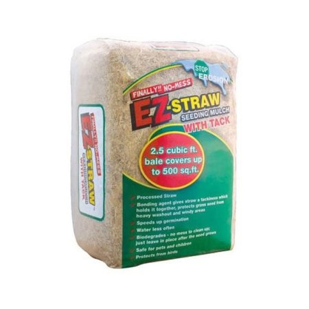  A bag of EZ-Straw Seeding Mulch with Tack on a white background