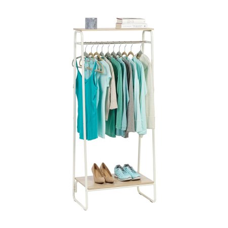  The Best Clothes Rack Option: IRIS USA Metal Garment Rack with 2 Wood Shelves