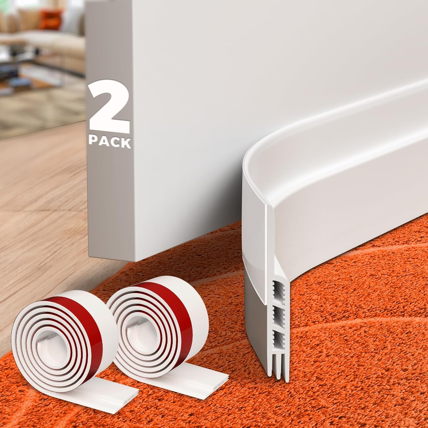 The Best Door Draft Stopper Option Holikme 2-Pack Door Draft Stoppers