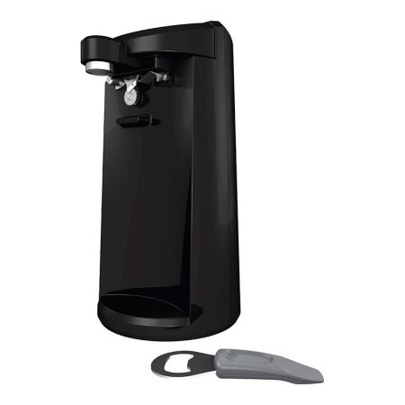  The Black+Decker EasyCut Extra-Tall Can Opener an included bottle opener on a white background.