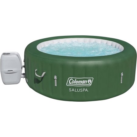  The Coleman SaluSpa Inflatable Hot Tub Spa filled with water on a white background.