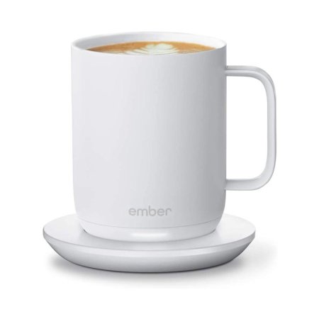  A white Ember Mug 2 Smart Mug Warmer on a white background.