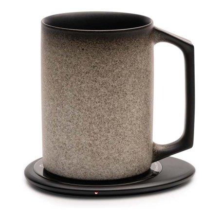  An ombre tan and brown Ohom Ui Artist Collection Self-Heating mug on a white background.