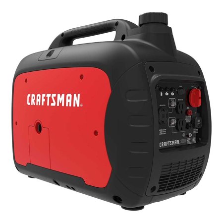  Red and black Craftsman 3000-Watt Inverter Generator on white background