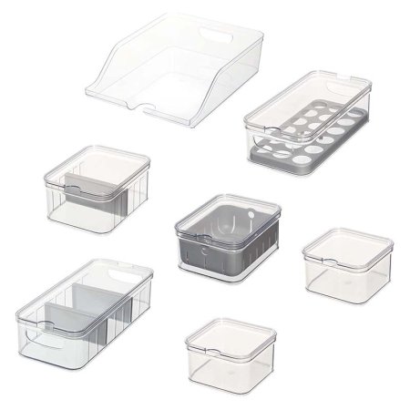  The Best Storage Bins Option: iDesign 3-Piece Recycled Plastic Refrigerator Bin Set