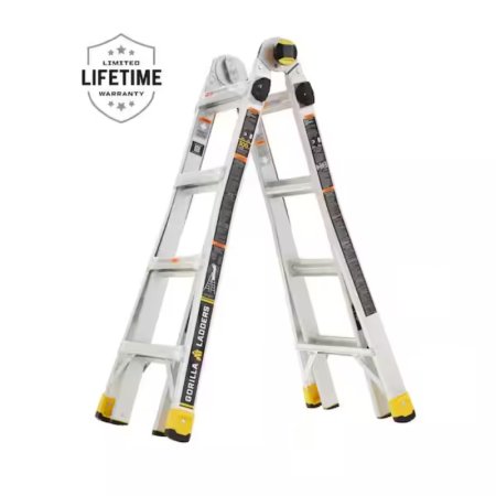  The Best Telescoping Ladders Option: Gorilla 18-Foot MPXA 2.0 Multi-Position Ladder