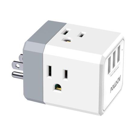  The Best USB Wall Outlet Option: POWSAV Multi Plug Outlet