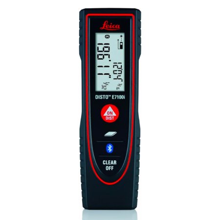  The Leica Disto E7100i Laser Distance Measure on a white background.