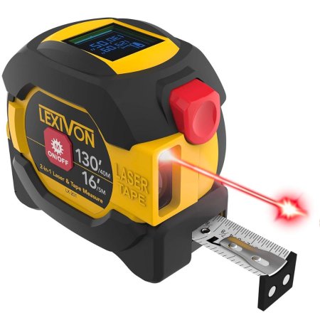  The Lexivon 2-in-1 Digital Laser Tape Measure on a white background.