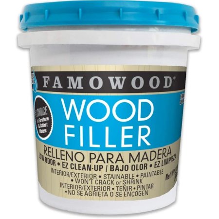  The Best Stainable Wood Filler Option: FamoWood 40022126 Latex Wood Filler - Pint, Natural