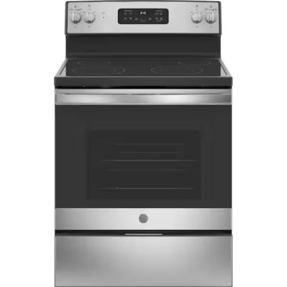 GE 30 in. 5.3 cu. ft. Freestanding Electric Range on a white background