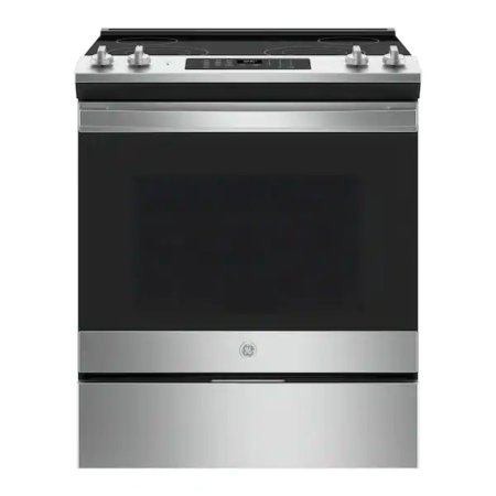  GE 30 in. 5.3 cu. ft. Slide-In Electric Range on a white background