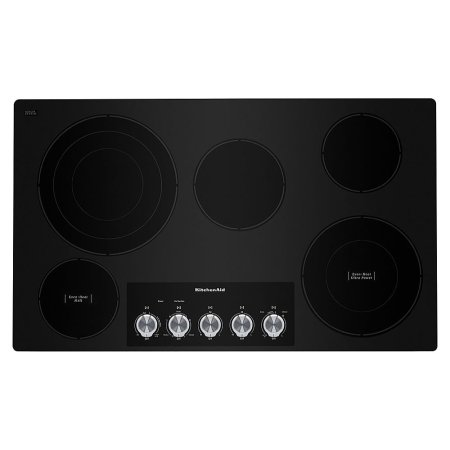  KitchenAid 36 in. Built-In Electric Cooktop on a white background