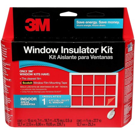  The 3M Indoor XL Window Insulation Kit in its red and black box on a white background.