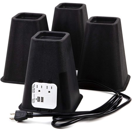  The Best Bed Risers Option: E- Bed Risers with Power Outlet and USB Ports