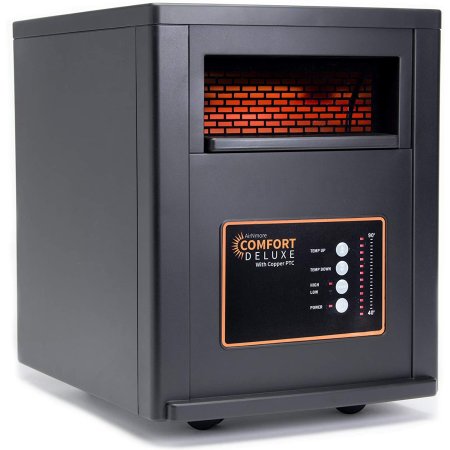  The AirNmore Comfort Deluxe Infrared Space Heater on a white background.