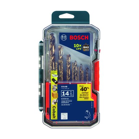  The Best Drill Bits for Stainless Steel Option: Bosch CO14B 14 Pc. Cobalt M42 Drill Bit Set