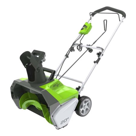  The Greenworks 20-Inch 13 Amp Corded Snow Blower 2600502 on a white background