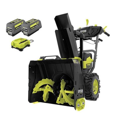  The Ryobi 40V HP Brushless Whisper 22-Inch Snow Blower on a white background