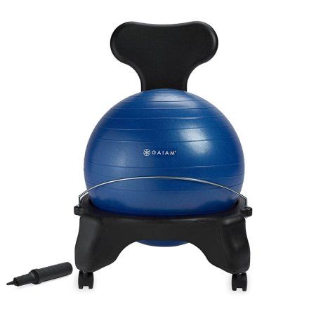  La meilleure option de chaise de bureau pour les maux de dos : la chaise ergonomique d'exercice avec ballon d'équilibre classique Gaiam