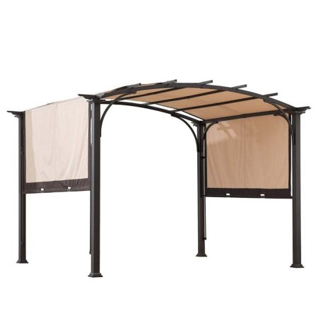  Sunjoy Meadow Arched Pergola With Canopy on a white background