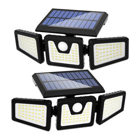  The Otdair Solar Security Lights, 3 Head Sensor, 2 Pack on a white background.