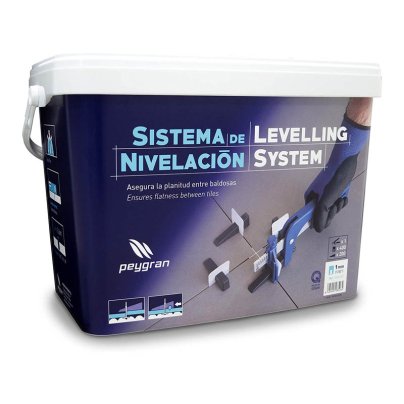 Tub of Peygran Tile Leveling System Starter and Super Kit on a white background