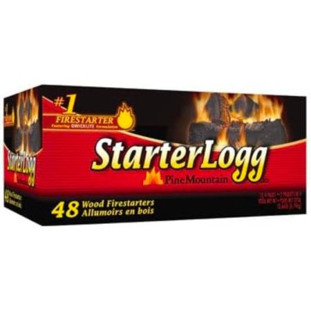  A box of Pine Mountain StarterLogg Firestarter on a white background.A box of Pine Mountain StarterLogg Firestarter on a white background.