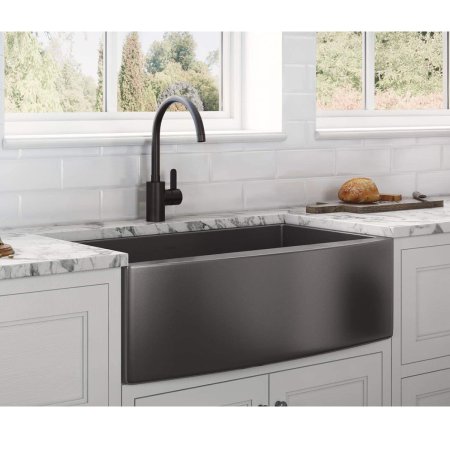  The Best Farmhouse Sink Option: Ruvati Gunmetal Stainless Steel 33-Inch Kitchen Sink