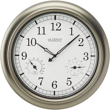  The Best Outdoor Options: Clock_La Crosse Technology WT-3181P Metal Clock, 18 Inch