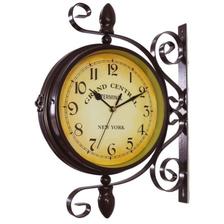  The Best Outdoor Clock Options: WOOCH Wrought Iron Antique-Look Round Wall Clock