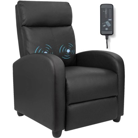  Homall PU Leather Massage Recliner Chair on a white background