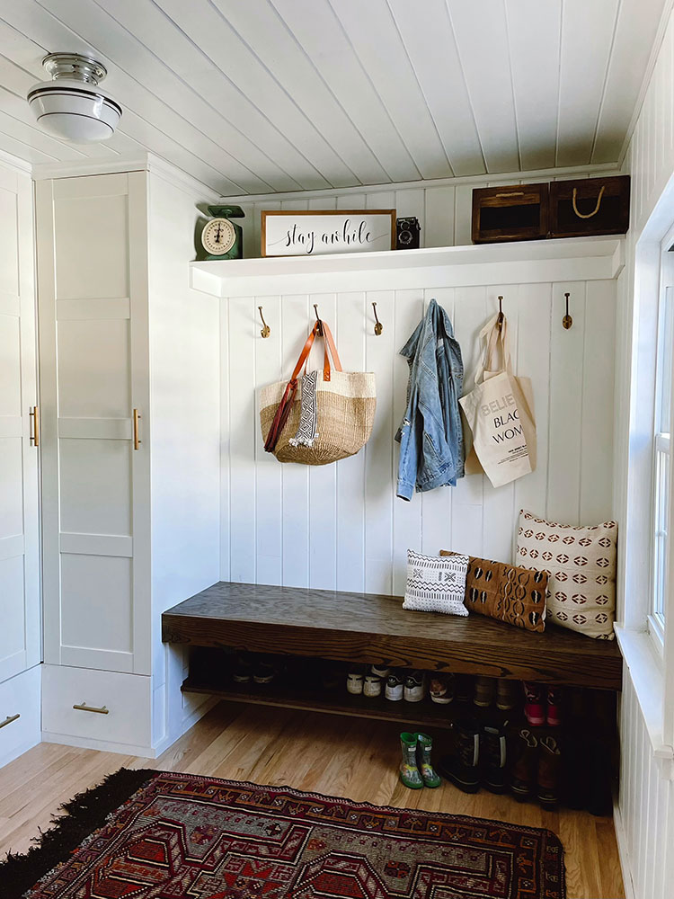 Before & After: An Old Home Bar Gets A Budget Mudroom Makeover - Bob Vila