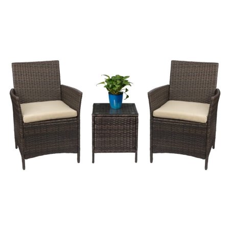  The Best Patio Chairs Option: Devoko 3-Piece Wicker Patio Furniture Set