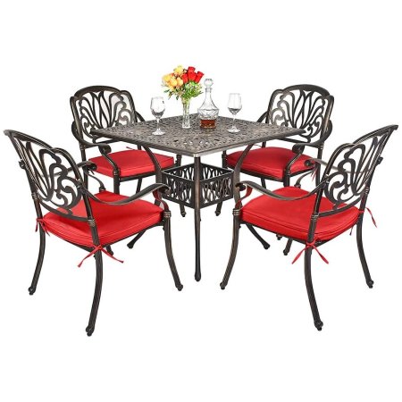  The Best Patio Chairs Option: Titimo 5-Piece Cast-Aluminum Outdoor Dining Set