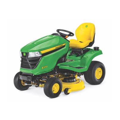 John Deere X370 Lawn Tractor With 42-Inch Deck on white background