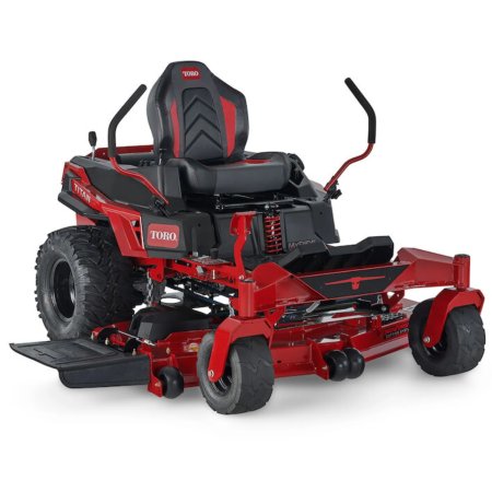  Red and Black Toro 60-Inch Titan MyRide Zero-Turn Mower on white background