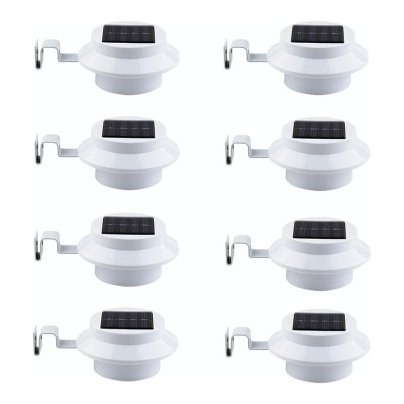 The Best Solar Gutter Lights Option Falove White Solar-Powered Gutter Lights