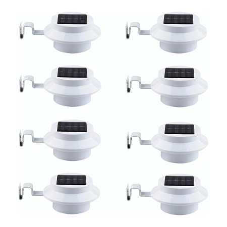  The Best Solar Gutter Lights Option Falove White Solar-Powered Gutter Lights