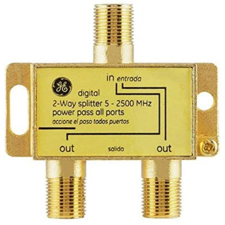  The Best Coaxial Cable Options: GE 33526 Gold-Plated 2-Way Coaxial Cable Splitter