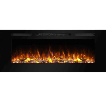  PuraFlame Alice 50 Inches Recessed Electric Fireplace on a white background