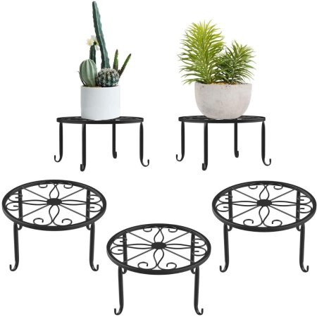  The Best Indoor Plant Stands Option: Lewondr Potted Plant Stand, 3 Pack