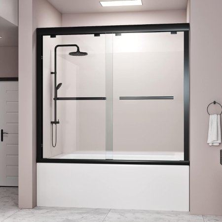  The Best Shower Doors Option: Delavin Semi-Frameless Double Sliding Tub Door