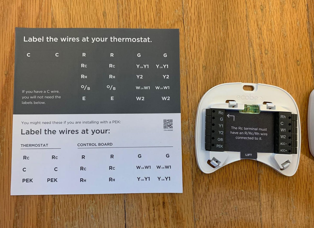 ecobee smart thermostat installation