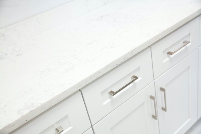 faux marble painted countertop