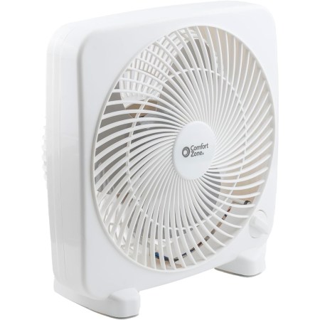  The Comfort Zone 9 3-Speed Portable Box Fan on a white background