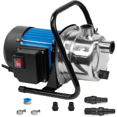 FluentPower 1 HP Portable Garden Transfer Pump on a white background