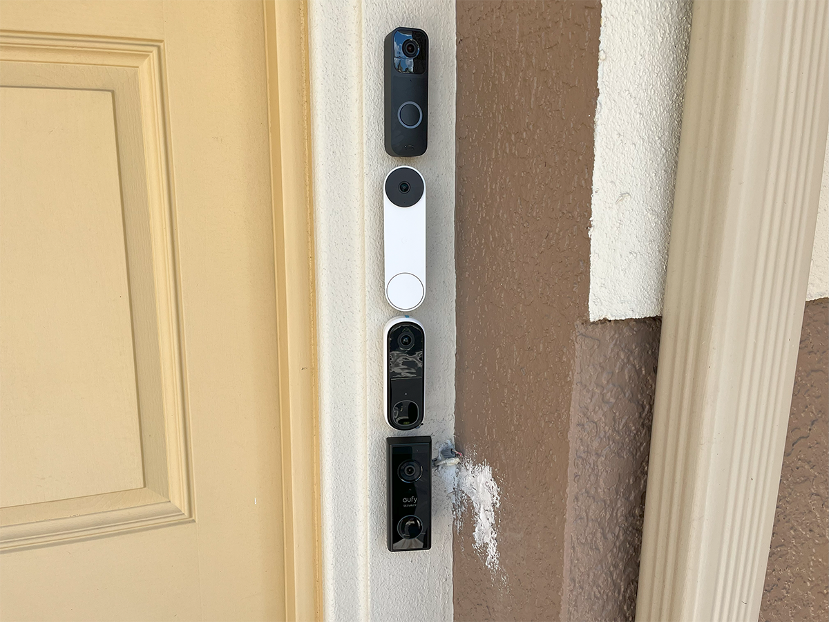 The Best Video Doorbells installed on a front door