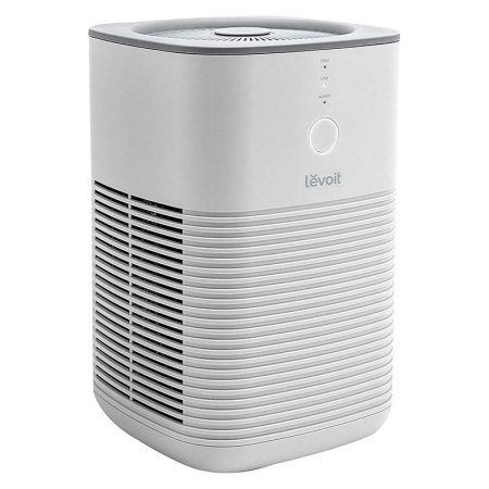  The Levoit LV-H128 Desktop True HEPA Air Purifier on a white background.