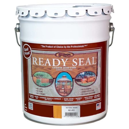  Ready Seal 512 5-Gallon Pail Natural Cedar Stain on a white background